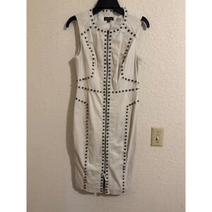 bebe | Dresses | White Bebe Leather Dress With Studs | Poshmark bebe | Dresses | White Bebe Leather Dress With Studs | Poshmark